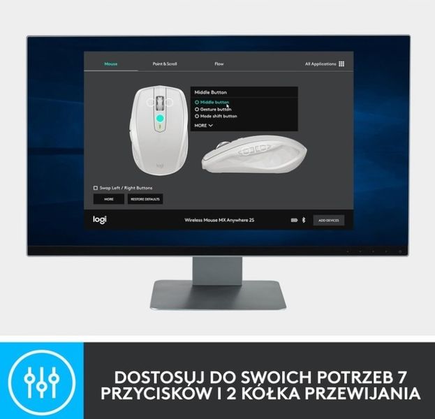 MYSZ BEZPRZEWODOWA LOGITECH MX ANYWHERE 2S BLUETOOTH EDITION 910-007231 zdjęcie 5