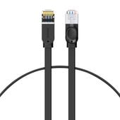 kabel sieciowy rj45 płaski high speed ethernet cat6 1m - czarny