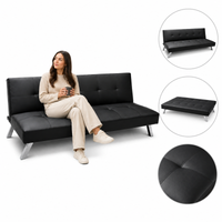 sofa, kanapa 3 osobowa flex z funkcją spania, chromowane nogi