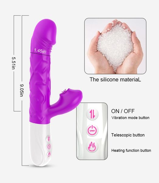 Wibrator- Siliconetongue Vibrator, Usb 10 Function zdjęcie 8