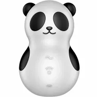 satisfyer pocket panda - kompaktowy stymulator pulsacyjny, czarno-biały
