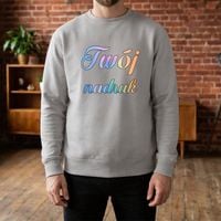 Bluza crewneck szara z Twoim nadrukiem S