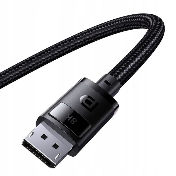 WZMACNIANY KABEL PRZEWÓD BASEUS DISPLAYPORT FULLHD UHD 4K 8K 240HZ VIDEO 2M zdjęcie 12
