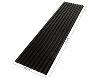 Lamele ścienne na płycie HDF - 275 cm x 40,5 cm - CZARNY 905