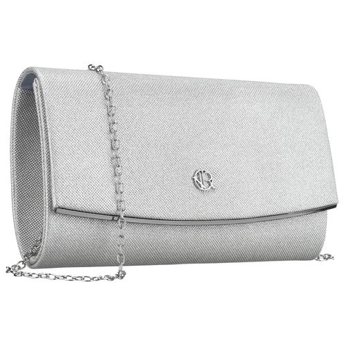 srebrna, elegancka torebka damska wykonana z tkaniny syntetycznej na Arena.pl