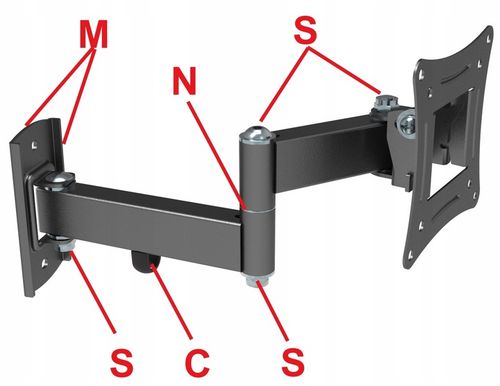 EXTRA MOCNY OBROTOWY UCHWYT DO MONITORA lub TELEWIZORA 10-32 cal Wieszak TV na Arena.pl