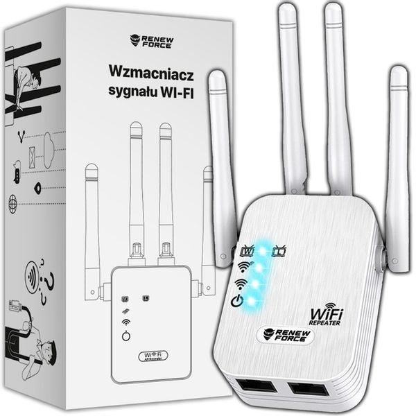 WZMACNIACZ Sygnału WiFi Sieci 5ghz MOCNY 1200Mb/s Zasięg WiFi REPEATER 4w1 zdjęcie 1