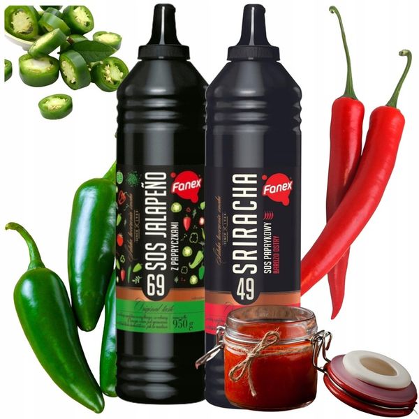 SOSY Z PAPRYCZKAMI SOS SRIRACHA JALAPENO OSTRY zdjęcie 1