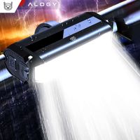 Lampka rowerowa Alogy przednia czarna 900 lm akumulator LED 4 tryby