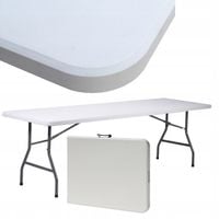 STÓŁ OGRODOWY SKŁADANY CATERINGOWY BANKIETOWY 200x90 walizka biały DUŻY