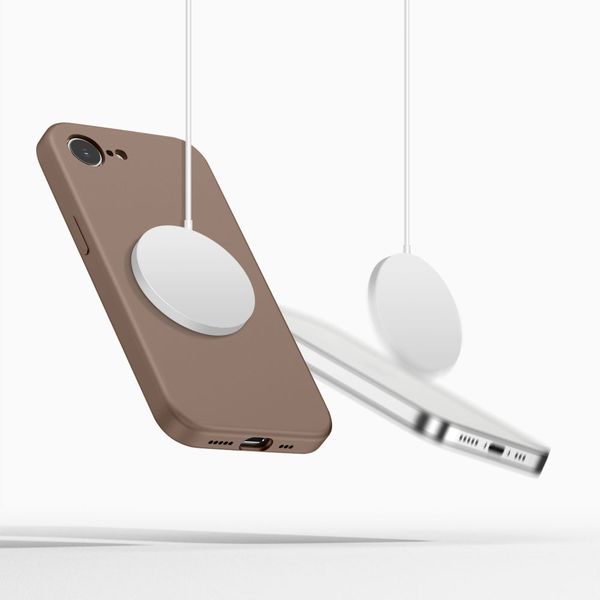 tech-protect silicone magsafe iphone 16e / 17e chocolate brown zdjęcie 3