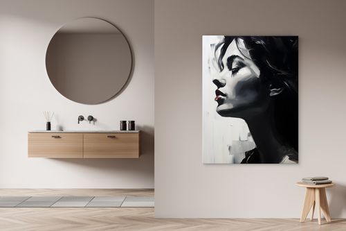 Obraz Canvas PORTRET Kobiety Czerwone Usta Abstrakcja 20cm x 30cm na Arena.pl