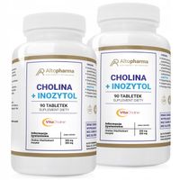 VitaCholine 300mg + Inozytol 300mg CHOLINA WZCMOCNIJ PAMIĘĆ WĄTROBA 180 tab