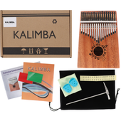 Kalimba zazna pianino 17 klawiszy MAHOŃ etui akcesoria W-17T-5 brązowa
