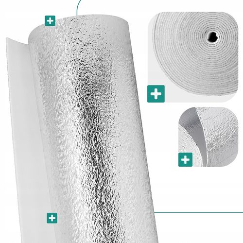 Ekran Zagrzejnikowy Mata Aluminiowa 15m Pianka Termoizolacyjna Izolacyjn GO na Arena.pl