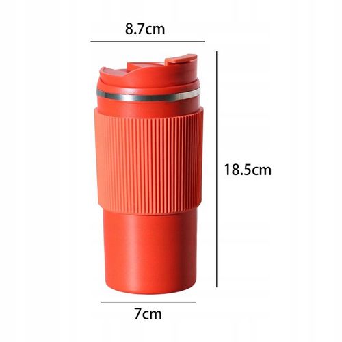 Kubek termiczny termos 450ml czerwono pomarańczowy na Arena.pl