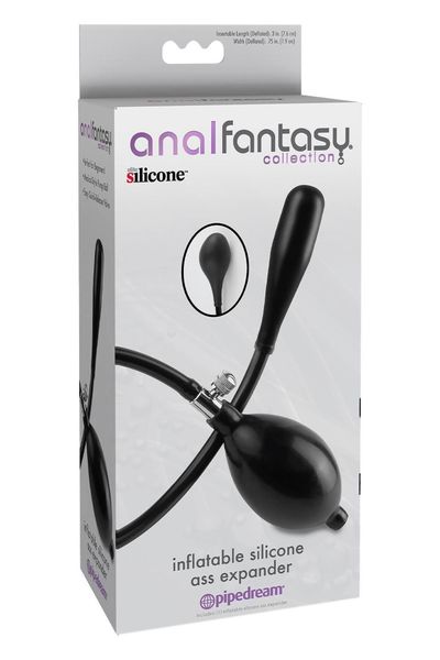 Anal Fantasy Collection Inflatable Silicone Ass Expander Black zdjęcie 2