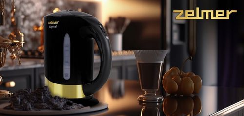 Czajnik elektryczny Zelmer ZCK7630 Gold 2200 W 1,7 l czarny na Arena.pl