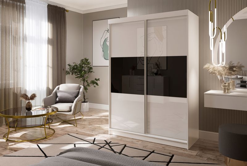 Szafa Przesuwna PARIS 150 Połysk zdjęcie 2