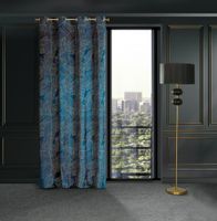 Zasłona gotowa na przelotkach MUSA2 140x250 granatowa/beżowa