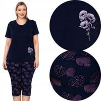 PIŻAMA DWUCZĘŚCIOWA DAMSKA DŁUGIE SPODNIE DŁUGI RĘKAW BAWEŁNIANA WYGODNE