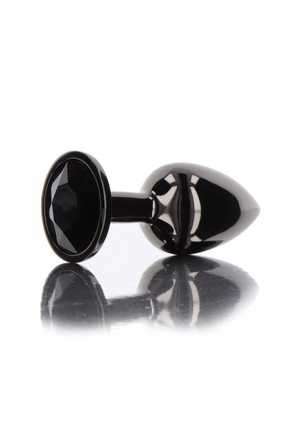 Butt Plug With Diamond Jewel M Black zdjęcie 1