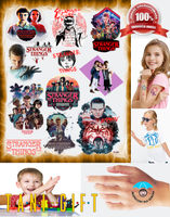 Duży Zestaw Mega Tatuaży zmywalnych - Stranger Things