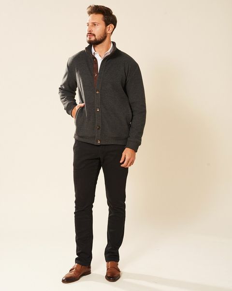 Sweter męski bawełniany antracyt Deville Rozmiar - M zdjęcie 3