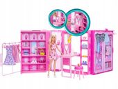 BARBIE WYMARZONA SZAFA MARZEŃ NA UBRANKA GARDEROBA +ubranka dla lalki HXD59