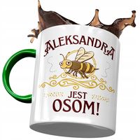 Kubek Zielony Dla Aleksandry Koleżanki Żony Z Nadrukiem Ze Zdjęciem
