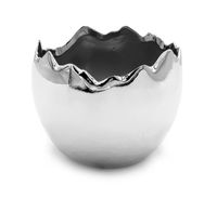 Osłonka ceramiczna jajo wielkanocne skorupka jajka srebrna