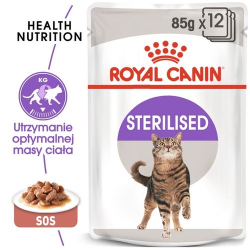 Royal Canin Sterilised W Sosie Karma Mokra Dla Kotów Dorosłych, Sterylizowa na Arena.pl