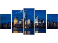 70CM 150CM OBRAZ 5 ELEM NOWY JORK RZEKĄ HUDSON ŚCIENNY