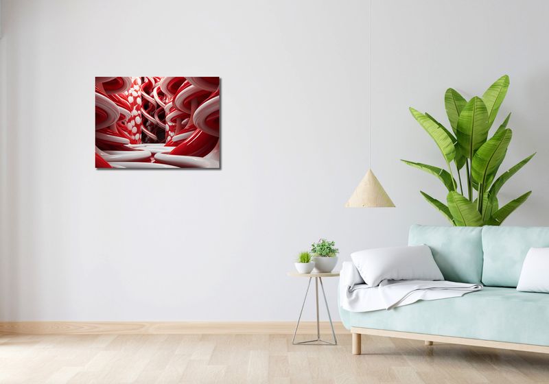 Obraz 70x50cm Czerwone Wiry zdjęcie 2