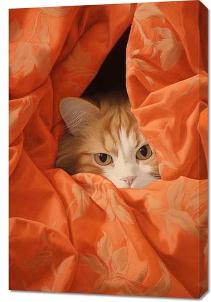 Obraz 60x90cm Ukryty Kot zdjęcie 1