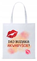 Torba Biała Eco Shopper Dla Akwarysty Prezent Z Nadrukiem Ze Zdjęciem