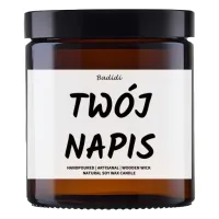 Personalizowana Świeca W Szkle Z Własnym Napisem - Upominek - Prezent 40h