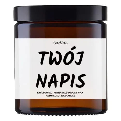 Personalizowana Świeca W Szkle Z Własnym Napisem - Upominek - Prezent 40h na Arena.pl