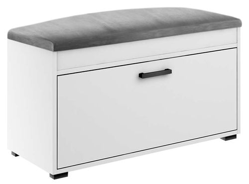 szafka półka na buty kuferek FALA 1W BIAŁA/SZARE UCHWYT CZARNY na Arena.pl