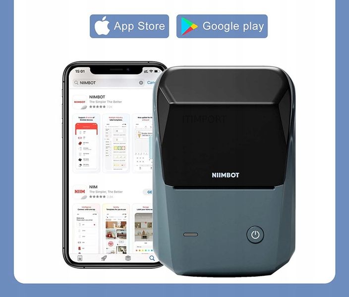 NIIMBOT B1 Drukarka Termiczna NAKLEJKI Bluetooth zdjęcie 13