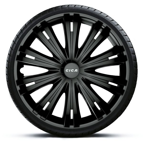 4x Kołpaki 14 GIGA BLACK CZARNE TUNING zdjęcie 1