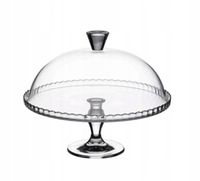 PATERA NA NODZE Z KLOSZEM NA CIASTO TORT 32 CM PASABAHCE !