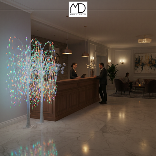 Wierzba świecąca 240 led drzewko świąteczna dekoracja 180 cm zimna biała na Arena.pl