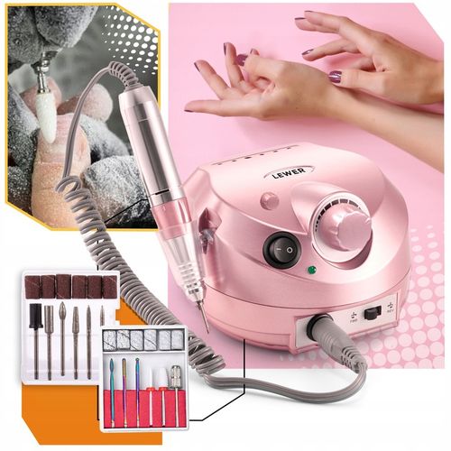 FREZARKA DO PAZNOKCI MANICURE PEDICURE 65W PROFESJONALNA MOCNA zestaw frezy na Arena.pl