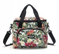 TORBA TERMICZNA IZOLACYJNA LUNCH BOX PIKNIK LIŚCIE ZIELONE 10L