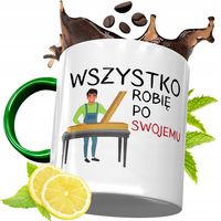 Kubek Zielony Dla Stolarza Na Urodziny Prezent Z Nadrukiem Ze Zdjęciem