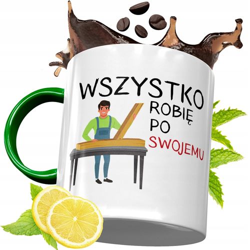 Kubek Zielony Dla Stolarza Na Urodziny Prezent Z Nadrukiem Ze Zdjęciem na Arena.pl