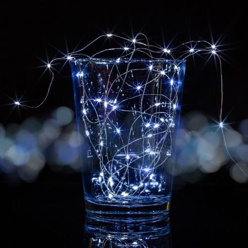 Zestaw 2 sztuk drutów świetlnych 50 LED - zimna biel na Arena.pl