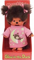 Monchhichi 223732 Małpka dziewczynka w nocnej koszuli 20 cm świecące elem.