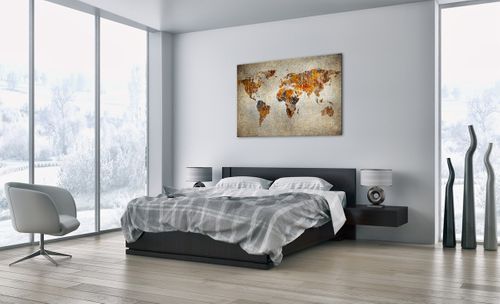 Obraz Na Płótnie - Mapa Kontynent - 120X80 Cm - Aa120X80-2783 na Arena.pl